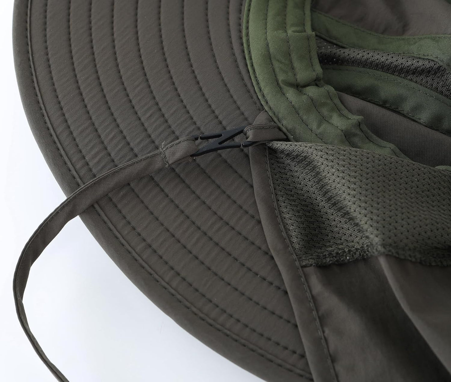 Men's UPF 50+ Wide Brim Fishing Hat with Neck Flap for Superior Sun Protection