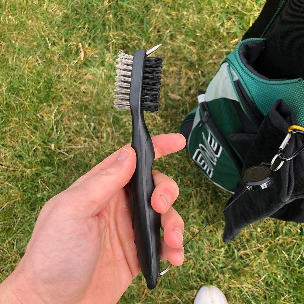 Golf Towel Set with Clip, Cleaning Brush, and Accessories | Includes 2 Towels | Ideal Golf Gifts for Men and Women