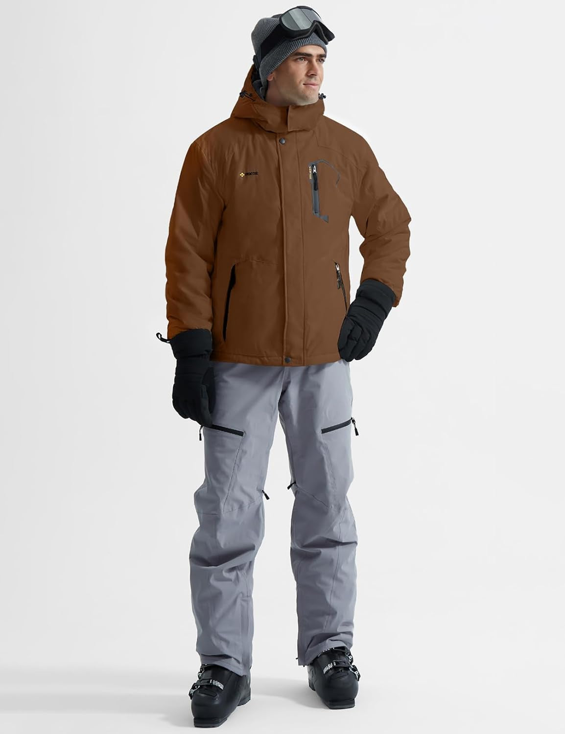 Men'S Mountain Waterproof Ski Snow Jacket Winter Windproof Rain Jacket