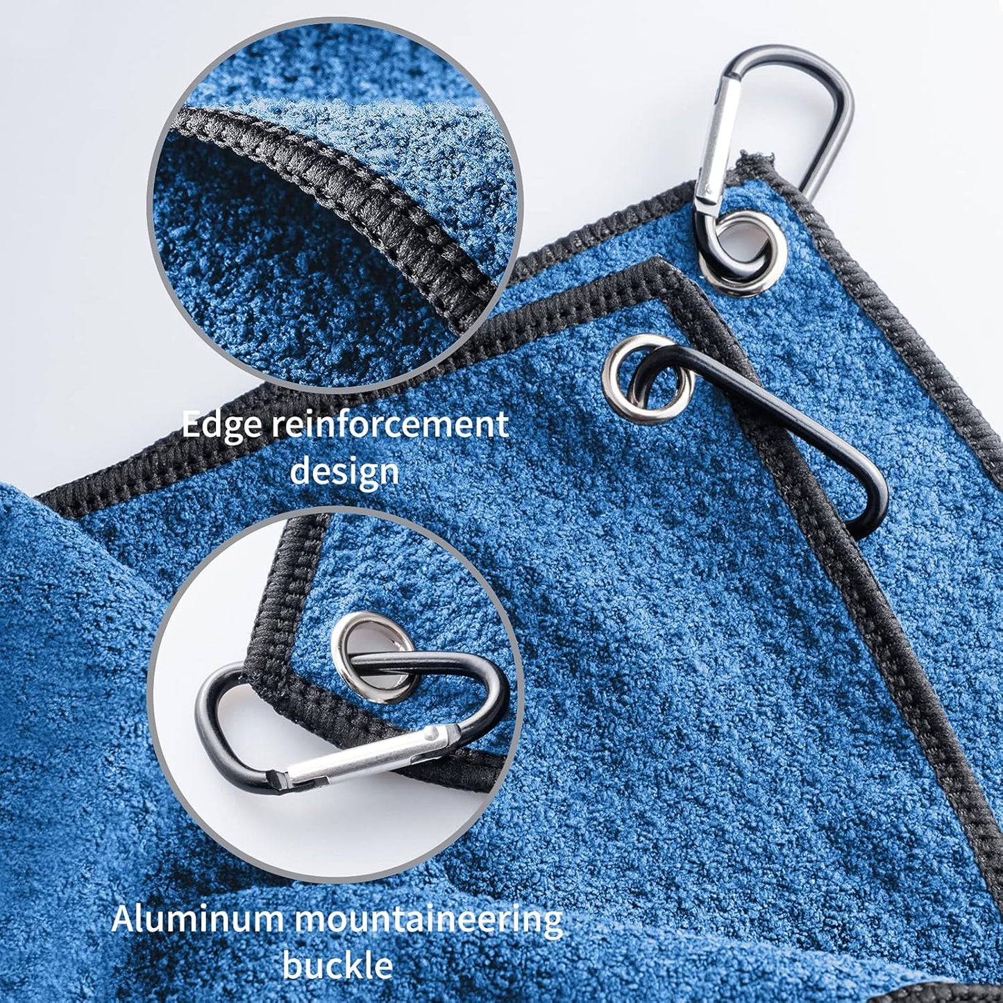 Golf Towel Set with Clip, Cleaning Brush, and Accessories | Includes 2 Towels | Ideal Golf Gifts for Men and Women