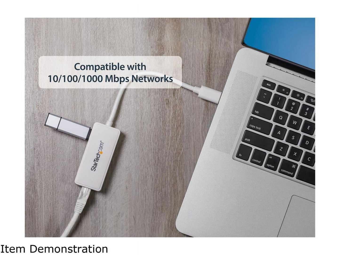 Startech USB31000SPTW USB 3.0 to Gigabit Ethernet Adapter NIC W/ USB Port - White