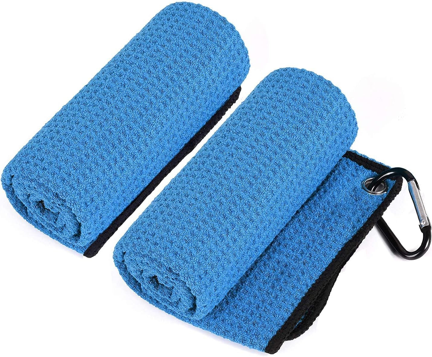 Golf Towel Set with Clip, Cleaning Brush, and Accessories | Includes 2 Towels | Ideal Golf Gifts for Men and Women