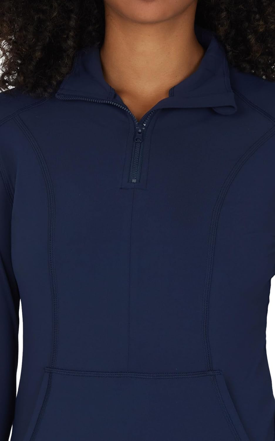Half Zip Lightweight Workout Long Sleeve Athletic Jacket with Front Pockets and Thumbholes