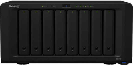 Diskstation DS1819+ Iscsi NAS Server with Intel Atom 2.1Ghz CPU, 8GB Memory, 16TB HDD Storage, DSM Operating System