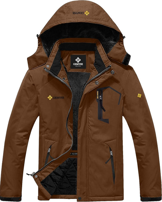 Men'S Mountain Waterproof Ski Snow Jacket Winter Windproof Rain Jacket