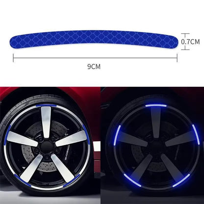 20Pcs Car Wheel Hub Reflective Sticker Tire Rim Reflective Strips Luminous for Night Driving Car Bike Motorcycle Wheel Sticker