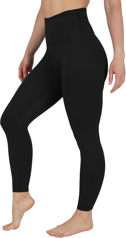 Womens High Waisted Yoga Legging Elastic Free Squat Proof Ankle Length Lux Workout Pant