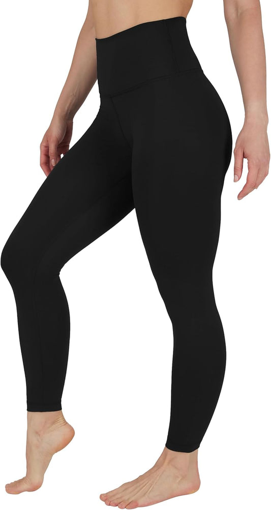 Womens High Waisted Yoga Legging Elastic Free Squat Proof Ankle Length Lux Workout Pant