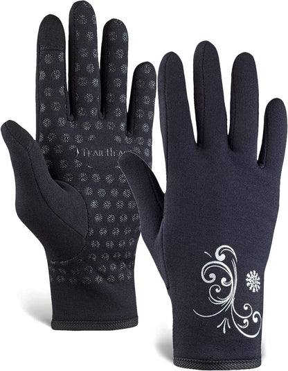 Women's Touchscreen Running Gloves - Winter Sports Accessories for Hiking and Biking
